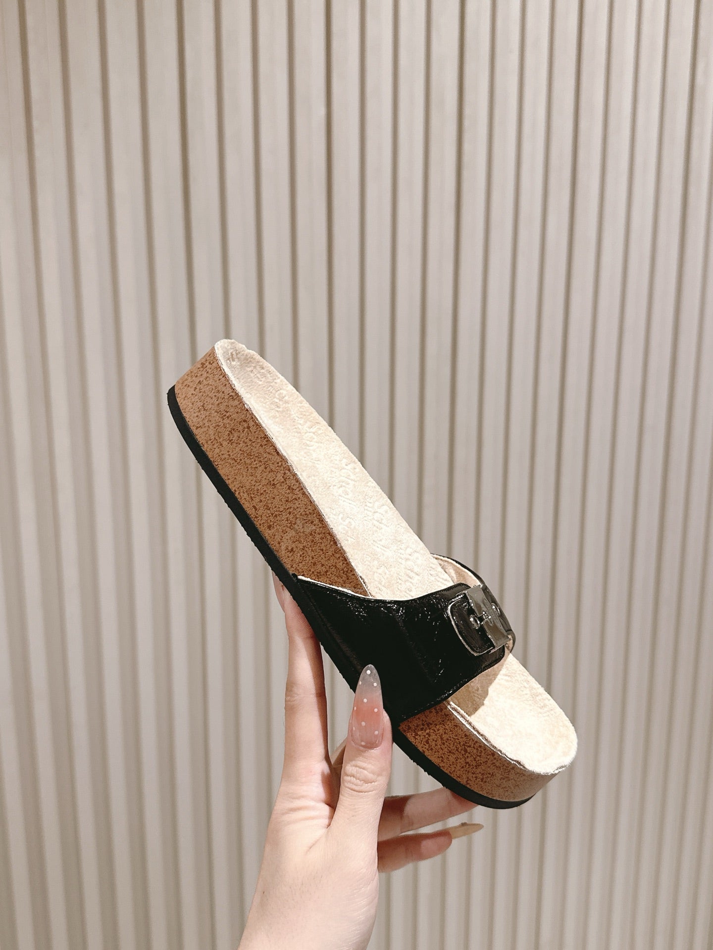 BALENCIAGA 25S SCHOLL SLIDES IN BLACK PU LEATHER WITH SILVER HARDWARE