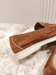 LP LOAFERS 25S IN BROWN SUEDE WITH SILVER HARDWARE