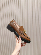 ROGER VIVIER 25S RANGERS CHAIN LOAFER IN DARK BROWN CALFSKIN