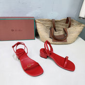 LP MINDIL SANDAL 25 IN RED LAMBSKIN