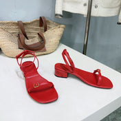LP MINDIL SANDAL 25 IN RED LAMBSKIN