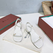 LP MINDIL SANDAL 25 IN WHITE LAMBSKIN