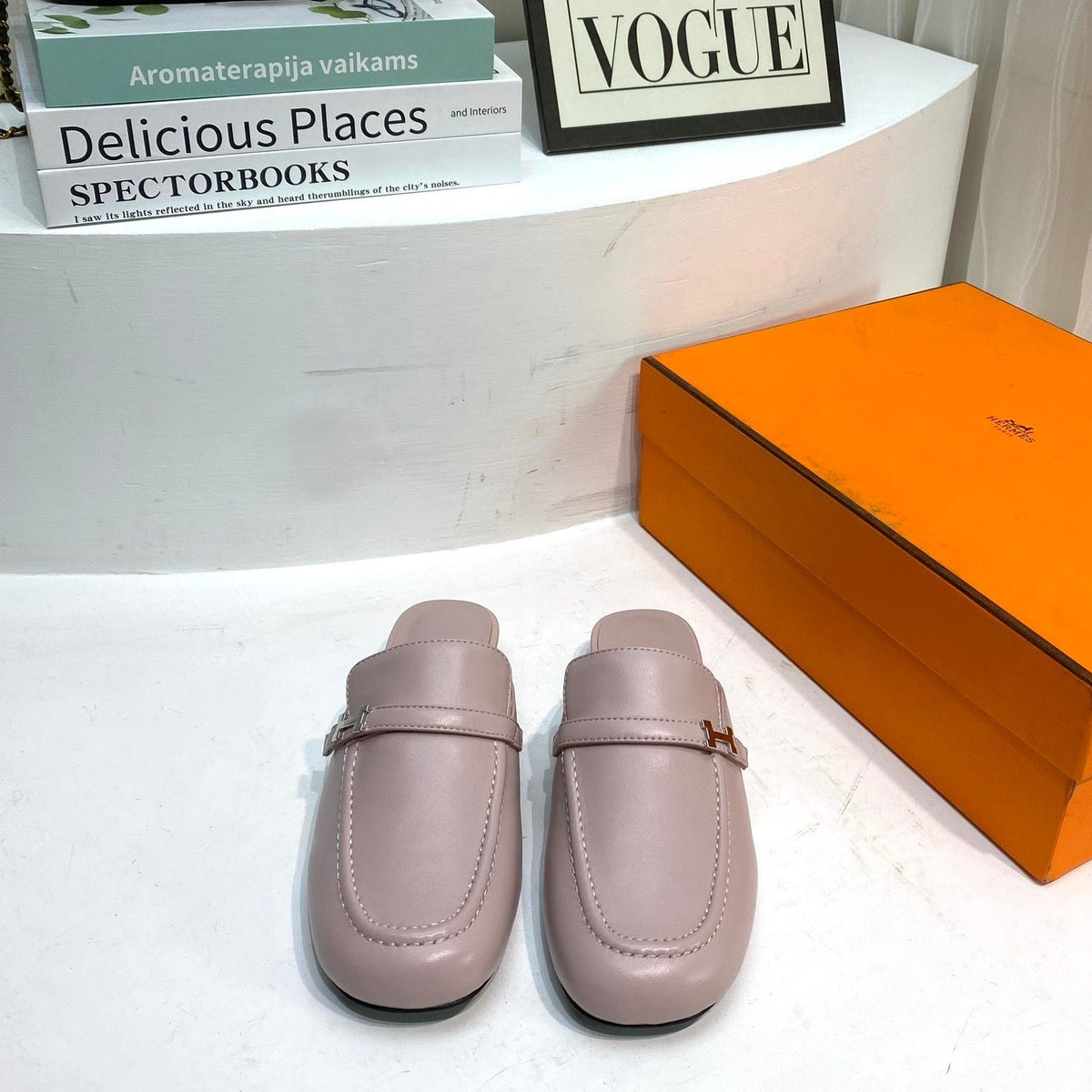 IENA MULE CREPE CALFSKIN