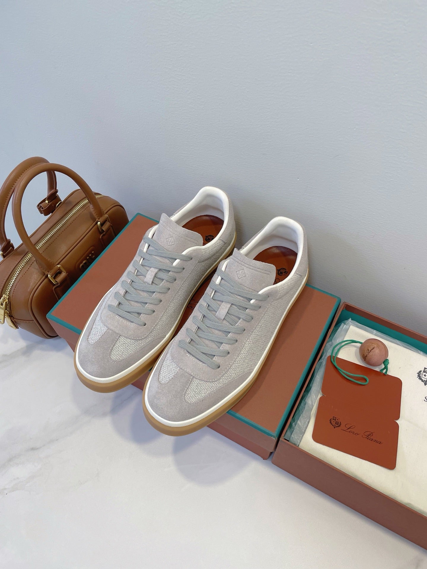 SNEAKERS IN METAL GREY SUEDE WITH CANVAS