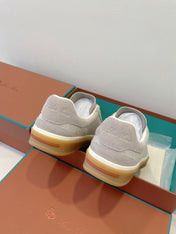 SNEAKERS IN METAL GREY SUEDE WITH CANVAS