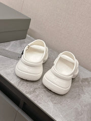 POOL CROCS SLIDE SANDAL IN WHITE RUBBER