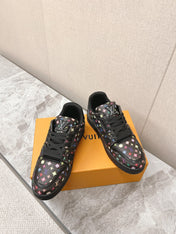 TRAINER SNEAKER IN BLACK MIX COLORFUL CALFSKIN