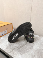 TRAINER SNEAKER IN BLACK MIX COLORFUL CALFSKIN
