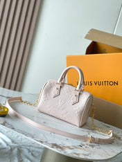 SPEEDY BANDOULIÈRE 20 IN LIGHT PINK MONOGRAM EMPREINTE LEATHER