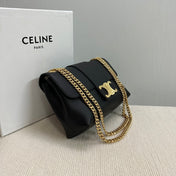 MEDIUM VICTOIRE BAG 25 IN BLACK SUPPLE CALFSKIN GOLD HARDWARE
