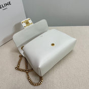 MEDIUM VICTOIRE BAG 25 IN WHITE SUPPLE CALFSKIN GOLD HARDWARE