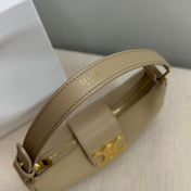 MEDIUM AVA BAG 23 IN DOMINO SMOOTH CALFSKIN GOLD LOGO