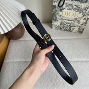 DIOR 25S BELT 25 MM IN BLACK CALFSKIN 572165