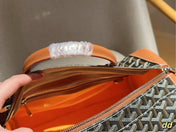 SAC HARDY PM BAG 35 IN BROWN GOYARDINE CANVAS AND TAN CALFSKIN