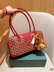 SAINT MARTIN BAG 35 IN CADMIUM RED GOYARDINE CANVAS AND CALFSKIN