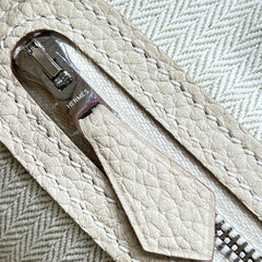 GARDEN PARTY 23CM IN OFF WHITE CALFSKIN