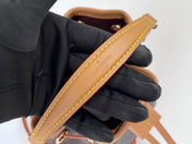LV 25S NANO NOÉ 16 IN DARK BROWN MONOGRAM COATED CANVAS LEATHER TRIM