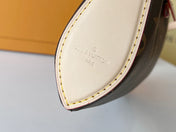 LV 25S POCHETTE TIRETTE 22 IN DARK BROWN MONOGRAM CANVAS GOLD HARDWARE