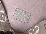 LV 25S MINI NANO DIANE 19 IN TOURTERELLE WHITE MONOGRAM EMPREINTE LEATHER GOLD HARDWARE