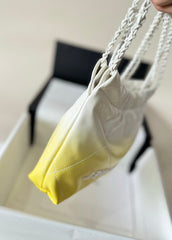 CC HOBO MINI 20CM YELLOW WHITE LAMBSKIN