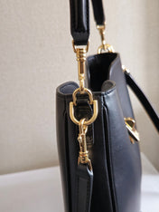 SMALL CAMILLE 16 SOFT BAG 24 IN BLACK SMOOTH CALFSKIN