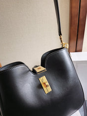 SMALL CAMILLE 16 SOFT BAG 24 IN BLACK SMOOTH CALFSKIN