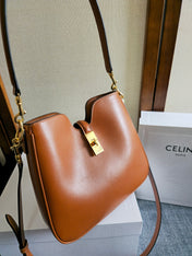 SMALL CAMILLE 16 SOFT BAG 24 IN BURNT SIENNA SMOOTH CALFSKIN