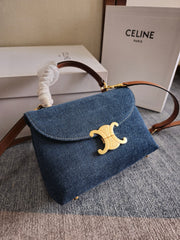 TEEN NINO BAG 20.5 IN DENIM TRIOMPHE KELLY