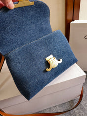 TEEN NINO BAG 20.5 IN DENIM TRIOMPHE KELLY