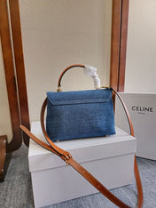 TEEN NINO BAG 20.5 IN DENIM TRIOMPHE KELLY