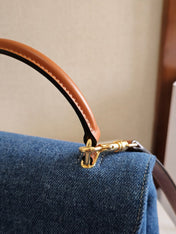 TEEN NINO BAG 20.5 IN DENIM TRIOMPHE KELLY