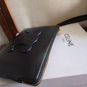 CELINE 25S HANDBAG 24MM IN BLACK GLOSSY CALFSKIN