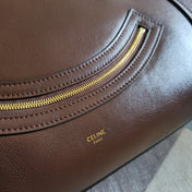 CELINE 25S MEDIUM SMILING NEW LUGGAGE 44MM IN SYRAH RED SUPPLE SHINY LAMBSKIN