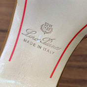 HIGH HEEL IN LIGHT BROWN LAMBSKIN OSTRICH SKIN