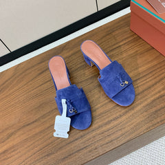 LP HIGH HEELS 25S IN MIDNIGHT BLUE SUEDE