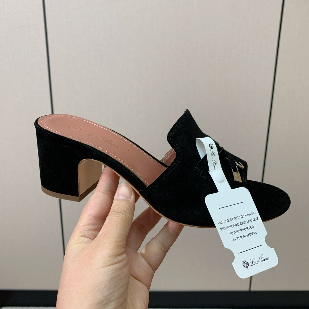 LP HIGH HEELS 25S IN BLACK SUEDE