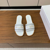 DWAY WHITE CALFSKIN AND GOLD LOGO