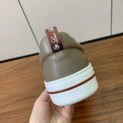 LP SNEAKERS IN STONE BROWN CALFSKIN WHITE SOLE