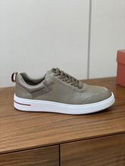 LP SNEAKERS IN STONE BROWN CALFSKIN WHITE SOLE