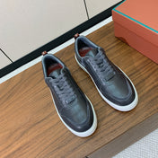 LP SNEAKERS IN SLATE GREY CALFSKIN WHITE SOLE