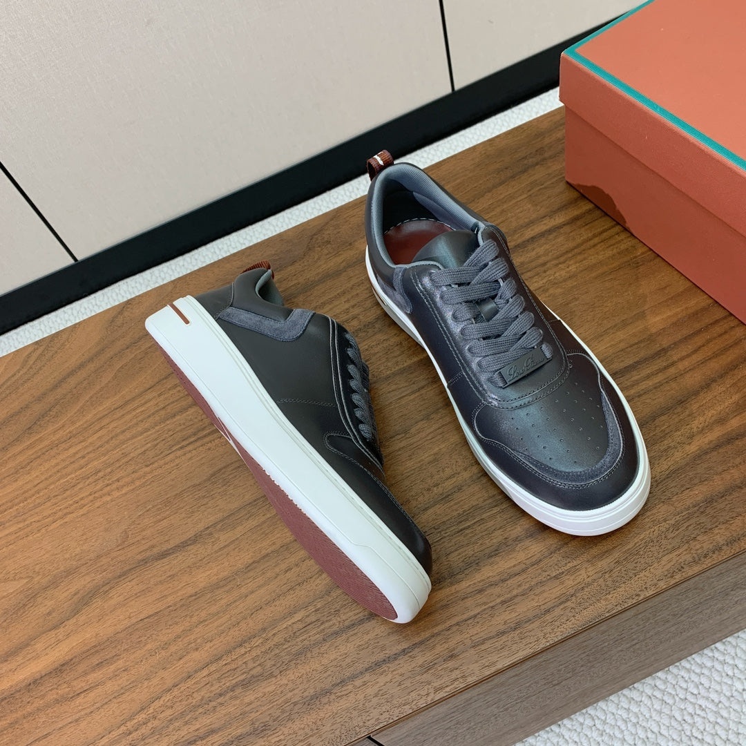 LP SNEAKERS IN SLATE GREY CALFSKIN WHITE SOLE