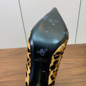 BALMAIN 26S BOOTS 95 MM IN LEOPARD PRINT PONY HAIR