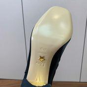 DIOR 25S KNEE-HIGH BOOTS 80 MM IN BLACK CALFSKIN WITH GOLD HARDWARE