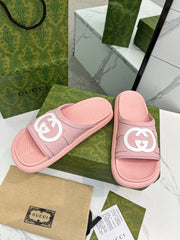 PLATFORM SLIPPERS IN LIGHT PINK IMPORTED TPU