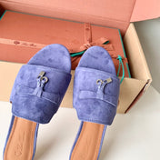Summer Charms Sandals in Purple Suede