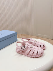 PRA RUBBER FISHERMAN SANDALS LIGHT PINK LAMBSKIN