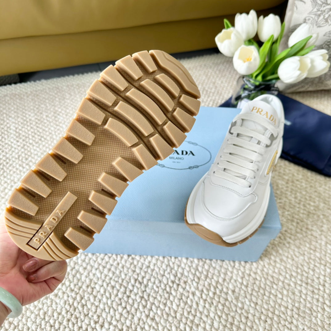 PRA THICK SOLE SNEAKER WHITE CALFSKIN