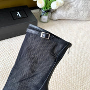SL OXALIS BOOTIES IN BLACK MESH