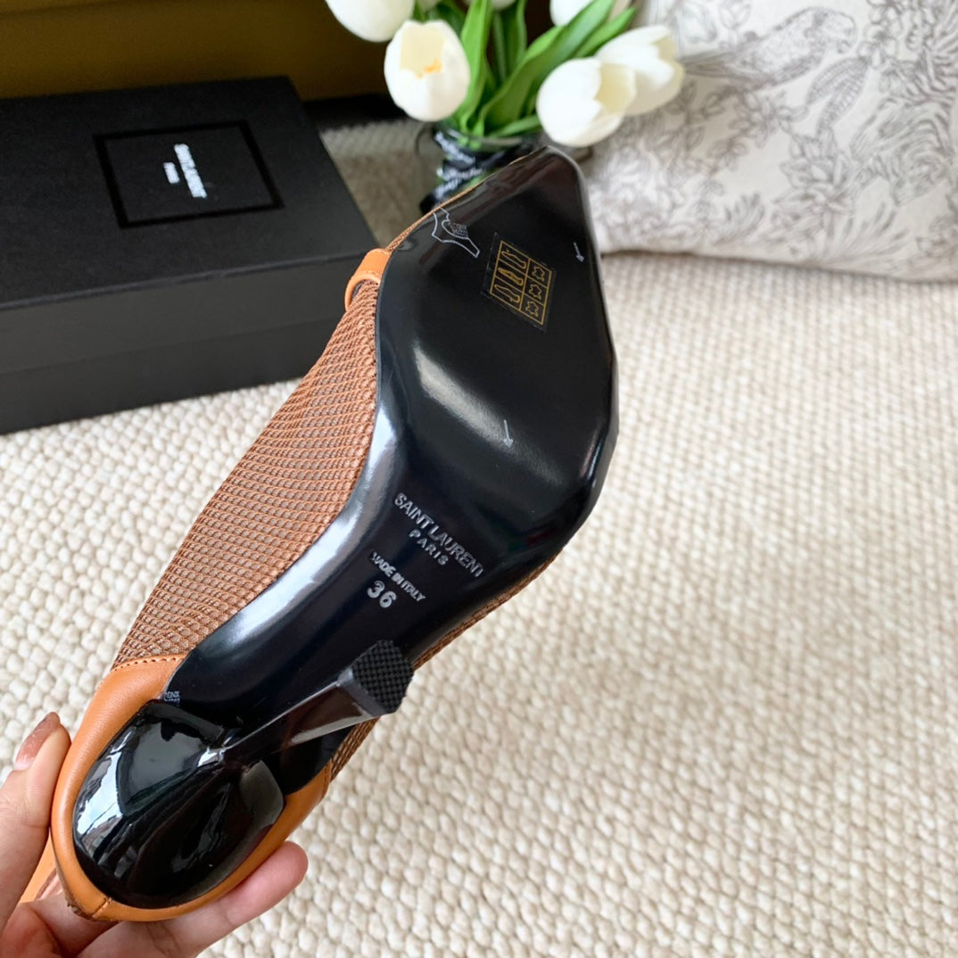 SL OXALIS BOOTIES IN TANGERINE MESH