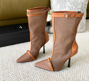 SL OXALIS BOOTIES IN TANGERINE MESH